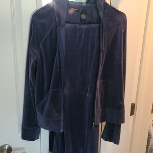 Blue dkny velour suit